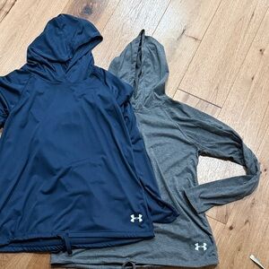 Under Armour Blue and Gray Hoodies